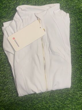 lululemon athletica White Athletic Jacket with Subtle Logo